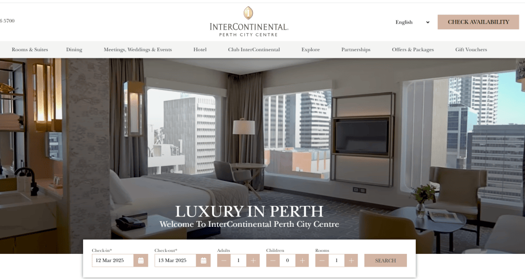 [Hotel Review] Intercontinental Perth City Centre - Satu Kosong Travels